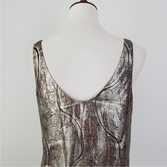 J. Crew Cate Gilded Paisley Gold Lame Cami - Picture 3 of 3